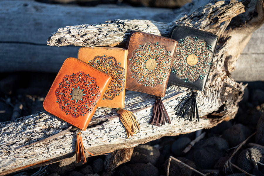 Mini - Mandala Leather Wallet