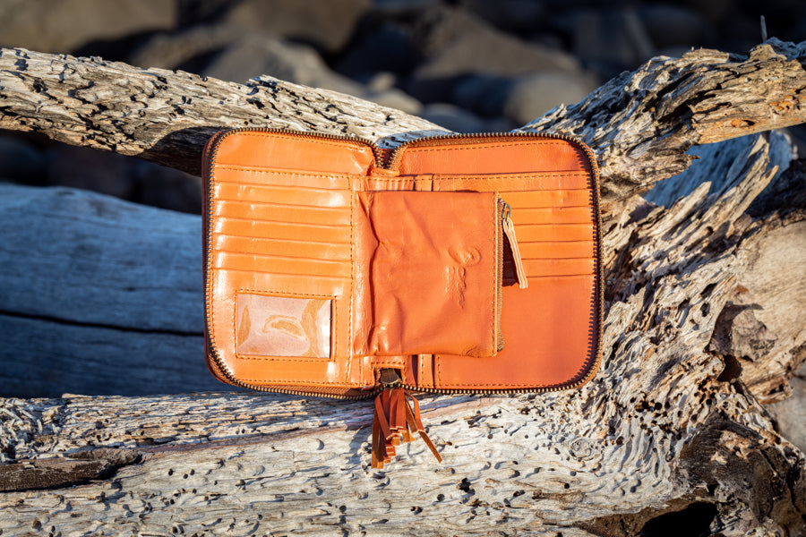 Mini - Mandala Leather Wallet