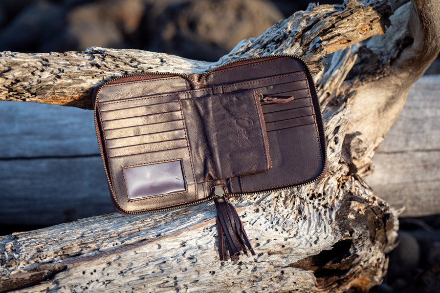 Mini - Mandala Leather Wallet