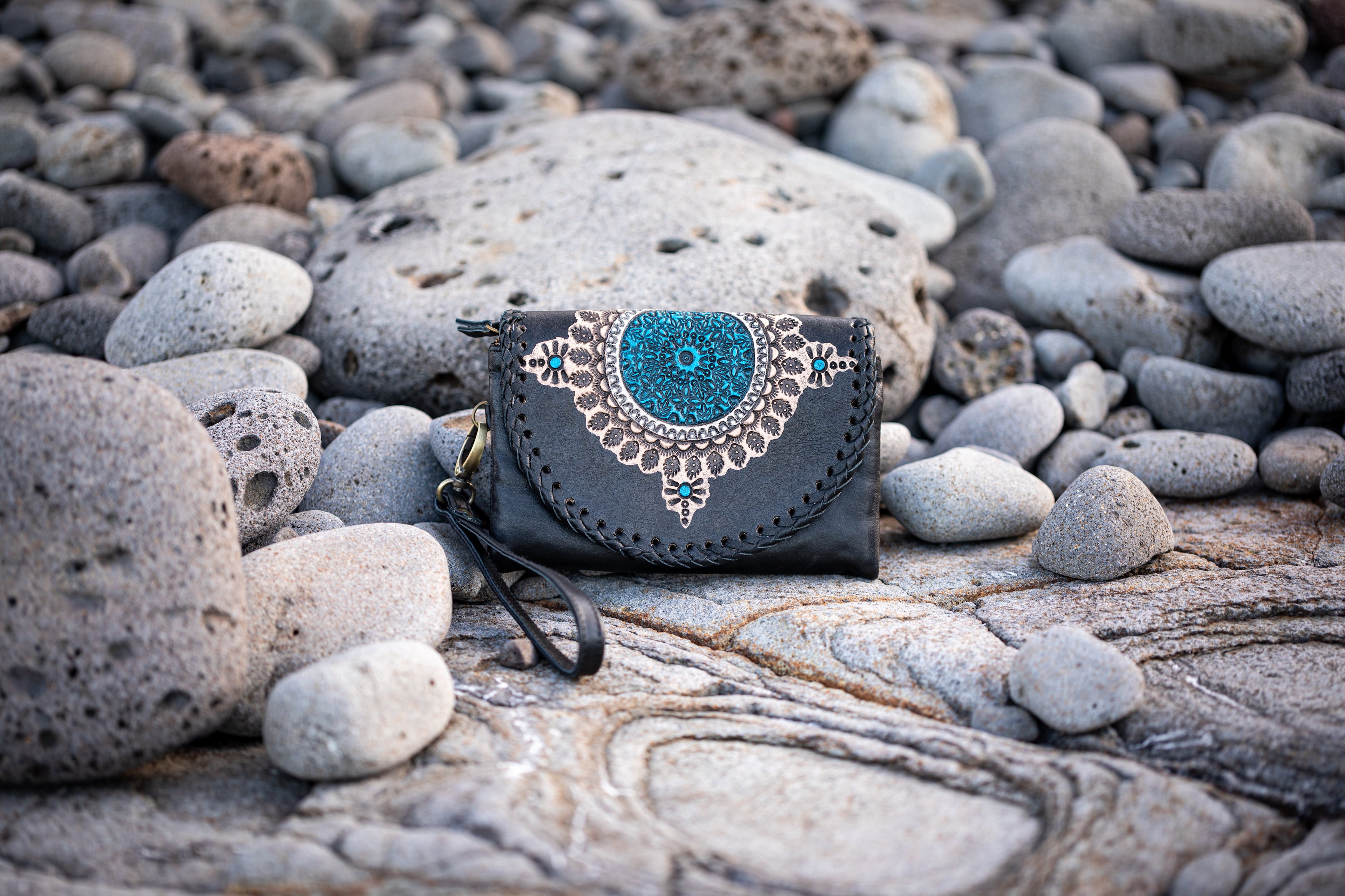 Boho Mini Leather Wallet