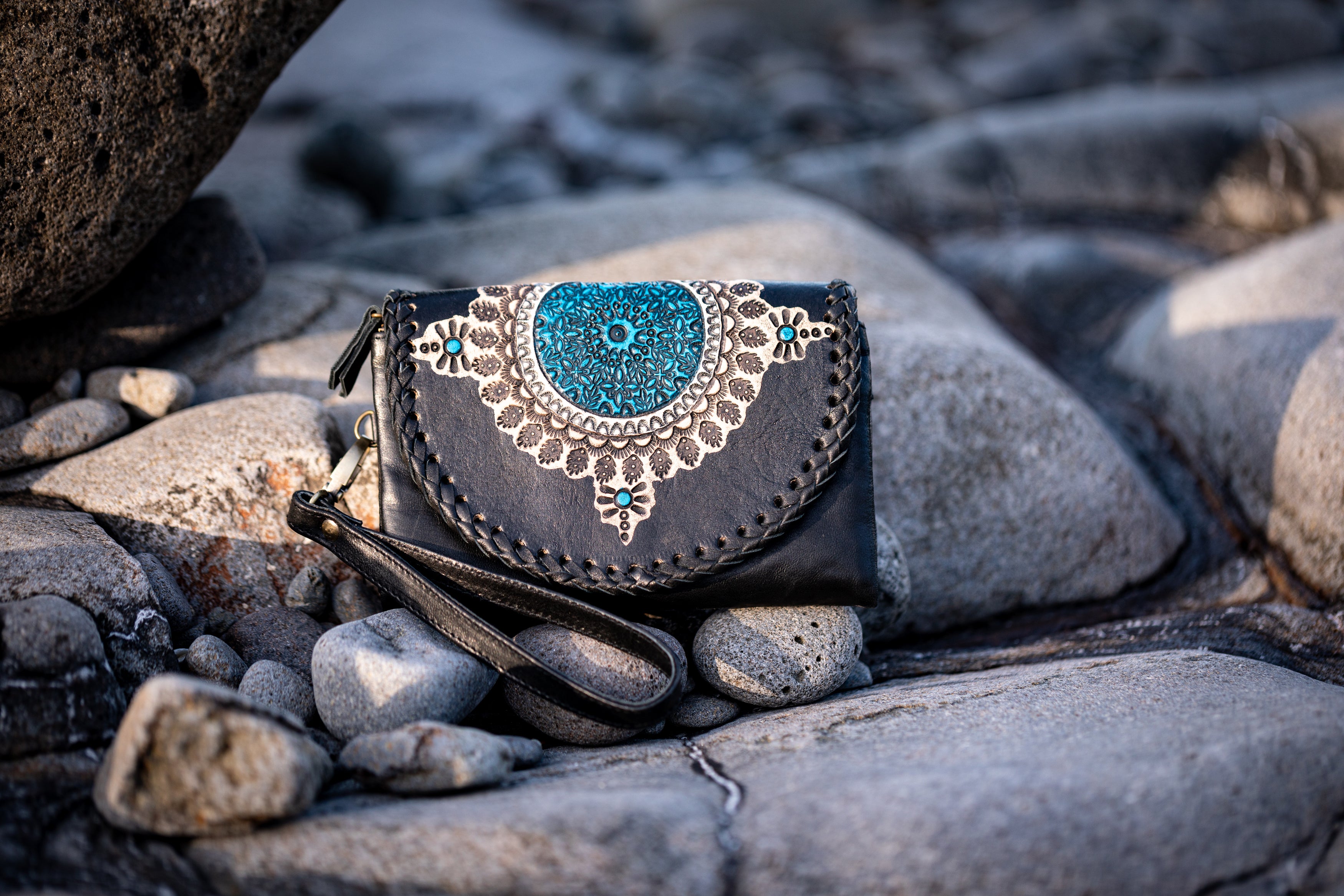 Boho Mini Leather Wallet