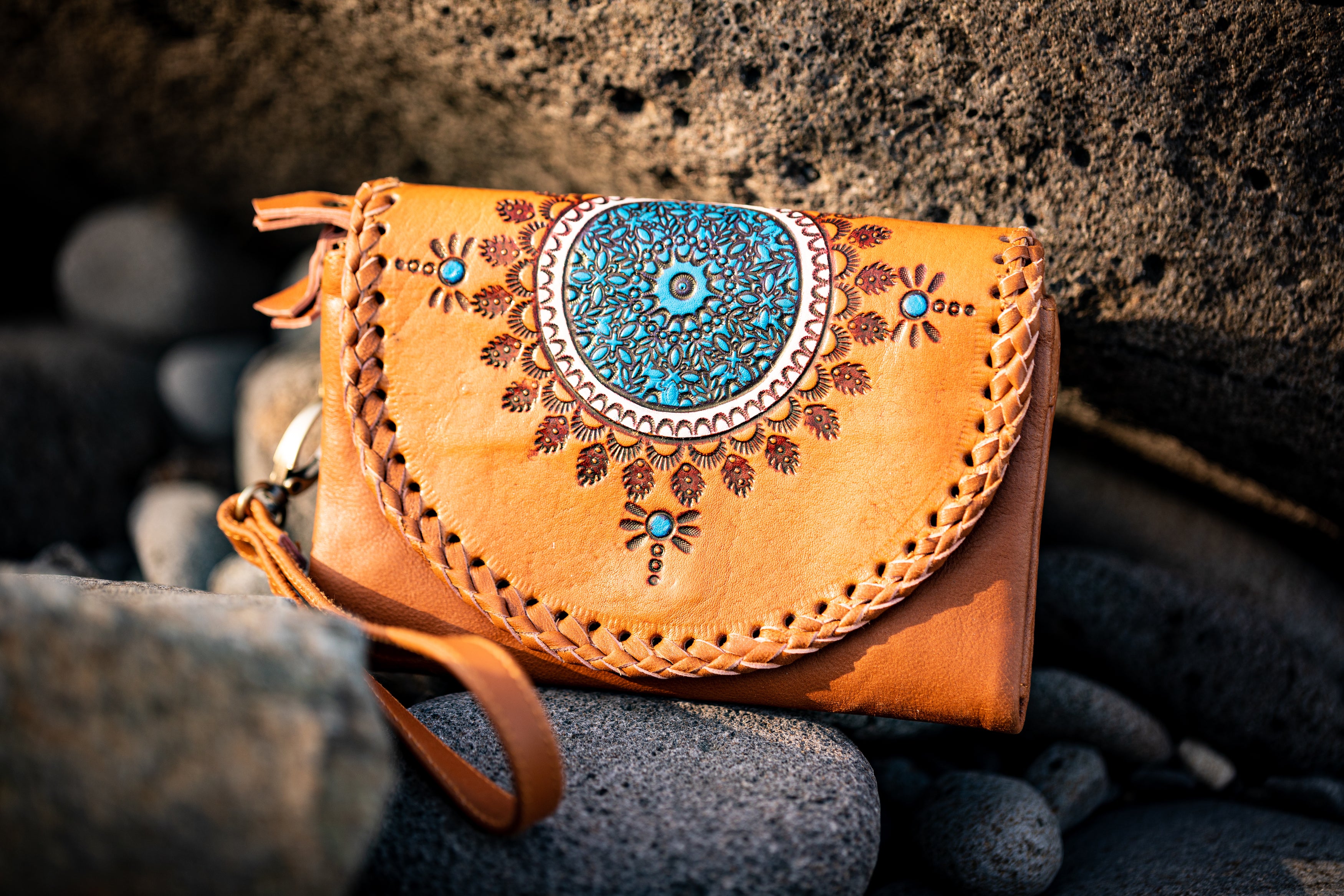 Boho Mini Leather Wallet