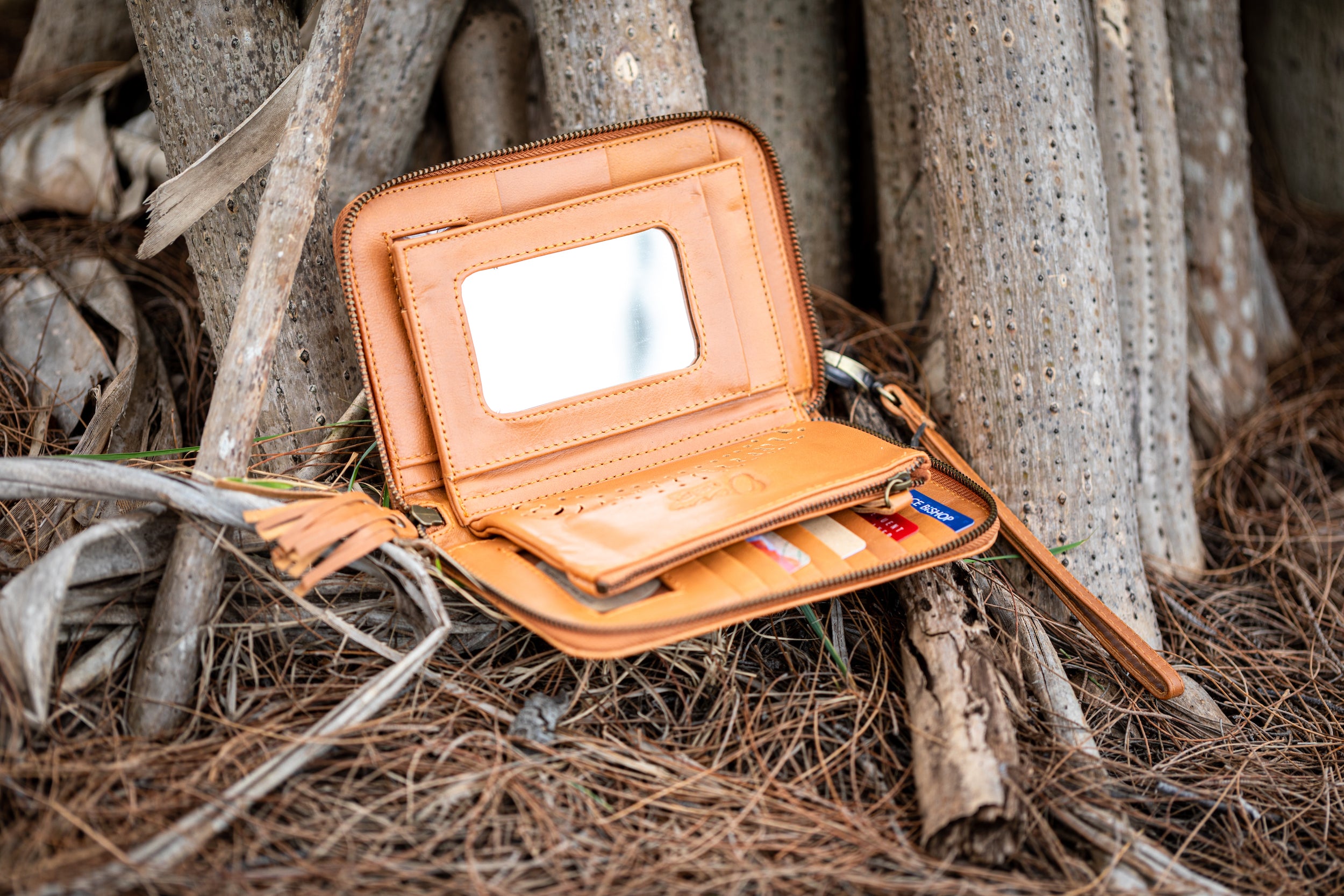 Sage Mandala Leather Wallet