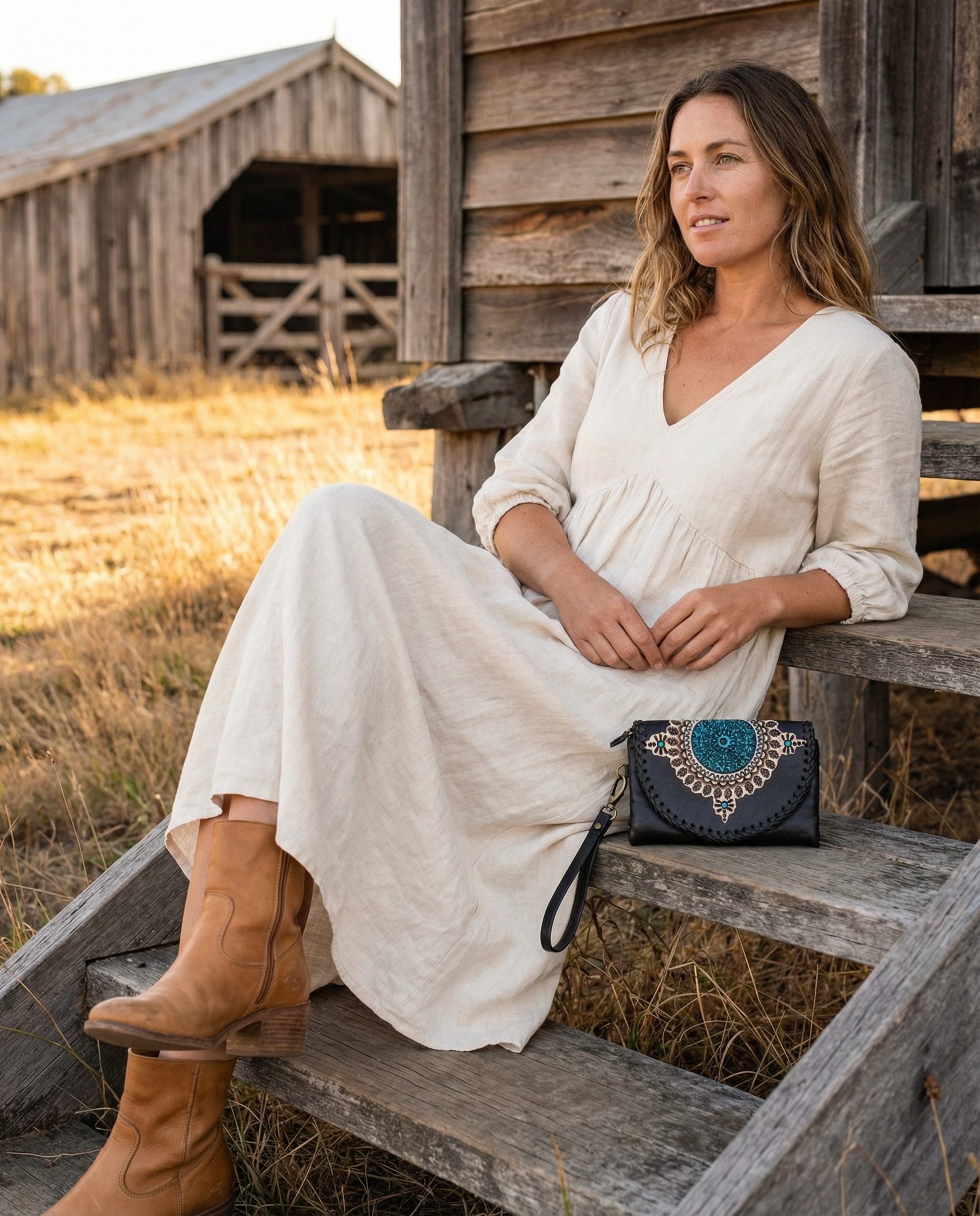 Boho Mini Leather Wallet