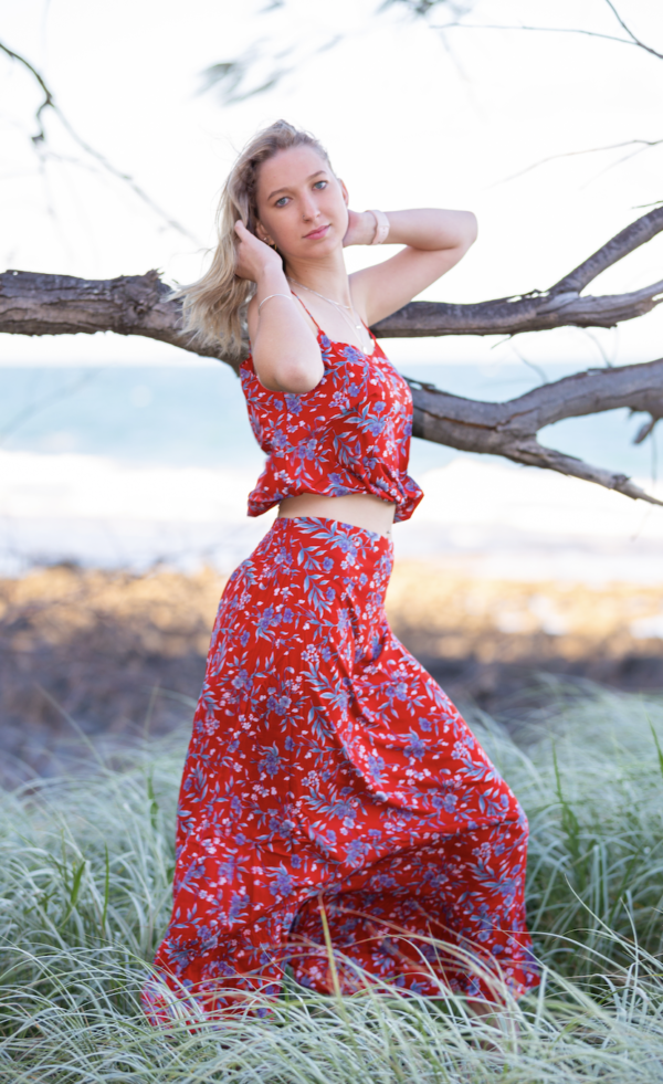 Lily Red Skirt 2 - Ocea Design