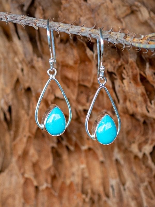 Liana turquoise teardrop earrings - Ocea Design