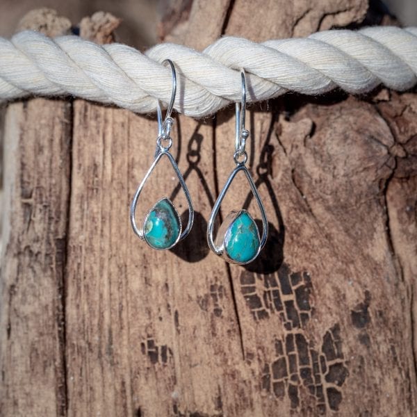 Liana turquoise teardrop earrings - Ocea Design